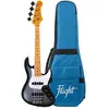 Flight Rock Series Mini JB Bass Moonburst compacte elektrische basgita...