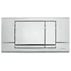Plaque de commande murale riva duo Schwab wc encastré, double touche, chromé