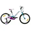 ALICE 18", 1 Vitesses, Cadre Blanc-Bleu