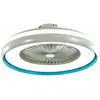 V-TAC Ventilateur LED de plafond à boîtier avec moteur à courant alternatif de 45 W et télécommande 3 en 1 couleur gris et bleu