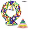 Construction Magnetique Enfant - BLEOSAN - 144 pcs - STEM Jouet - Jeux Educatif de Construction