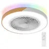 ANDYOU Ventilateur Plafond, Ventilateur Plafond avec Lampe LED, 6 Vite...