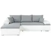 Canapé d'angle réversible convertible 3 places+Coffre - Simili blanc e...