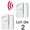 SHOP-STORY - Lot de 2 Détecteur Alarme d Ouverture Sans Fil de Porte, ...