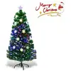 COSTWAY Sapin de Noël Artificiel Lumineux LED 120CM Fibre Optique Lumi...