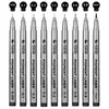 Fineliner Stylos,Morkia 9 Stylos noir a pointe fine Liners avec a Pinceau Noir, Micro-Pen Fineliner Dessin Stylos pour Le Dessin, Illustration de L'artiste, Documents de Bureau