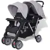 Poussette double - P148 - Acier Gris et noir - 4 roues - Mixte