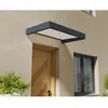 Canopia Marquise de porte Sophia 160 x 95 cm Gris Foncé / Blanc Opale