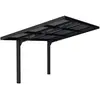Carport - CANOPIA BY PALRAM - Sydney wave - Aluminium Noir - Panneaux Polycarbonate - Résistance Vent 120 km/h