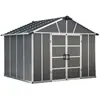 PALRAM Abri de jardin Yukon 7,9 m² - Aluminium et polycarbonate - Gris