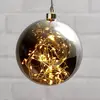 Star Trading Kerstbal met 40 LED lampjes - 15cm - rook zwart