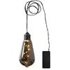 Star Trading Hangende LEDlamp Glow -zwart -lichtkleur: Warm Wit -Werkt op batterijen -Met timer functie -Kerstdecoratie