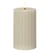 Star Trading, Bougie à LED, LED Pillar Bougie Flamme Stripe (1 x)