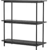 EBUY24 Heim bibliothèque 120 cm 3 étagères noir.