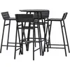 Hioshop Mexico loungeset 5 delen zwart.