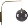 Applique murale E14 Max 40W laiton antique et verre fumé - Markslöjd -...