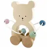 Jouet en bois à tirer - JABADABADO - Boulier Ourson - Beige - Pastel - 12 mois