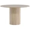 EBUY24 Table ronde - Bianca - 110 cm - Naturel - Bois - 4 places