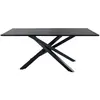 EBUY24 Piazza Table à manger 90x190cm, noir.
