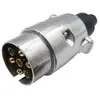 SOLLBRY Prise de remorque mâle 7 Broches métal, Prise attelage 7 Broches Metal,connecteur Electrique 7 Broches Etanche pour remorque,12V fiche remorque 7