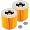 SOLLBRY Lot de 2 filtres à cartouche pour Kärcher WD3 Premium, WD2, WD3, WD3P, MV2, MV3 - Filtre WD3 - Filtre de rechange pour aspirateur Kärcher