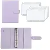 INF Classeur À Anneaux A6 Avec 12 Pochettes En Plastique Violet