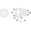 Bahco Douille à Choc 6 Pans 3/4´´ 36 Mm