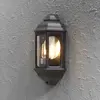 Konstsmide - Cagliari wandlamp flush 36cm 230V E27 - matzwart
