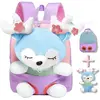 LARGEIGHT Mignon Cartable Fille Maternelle - Sac Dos pour Enfant Animal impermable Cartables Scolaires pour Enfant 2 couleurs multip CARTABLE