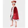 DEN GODA FEN-Verkleedkledij cape koning - rood - maat 98-128, 3-8 jaar