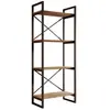 DESIGN AMEUBLEMENT Étagère de rangement | Bibliothèque | 55cm | Structure stable en acier Noir mate | Style Industriel | Modèle FACTORY E1