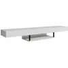 DESIGN AMEUBLEMENT Meuble TV Suspendu | Meuble TV de salon | Support pour Téléviseur | L 150 x P 29,6 x H 22 cm | Couleur Blanc Mat | Modèle Aydin