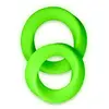 Shots - Ouch! 2 pcs Cock Ring Set - Glow in the Dark - Neon Green