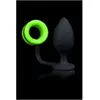 Shots - Ouch! Butt Plug met Cockring neon green/black