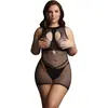 Le Désir Duo Net Open Cup Mini Dress - Black - OSX