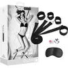 Shots Ouch! Black & White - Bed Bindings Restraint System