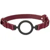 Shots - Ouch! Silicone Open Ring Gag burgundy