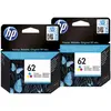 HP 62 Cartouches Couleur Lot de 2