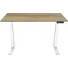 Euroseats Bureau Assis-Debout Électrique 140 x 80 Blanc/Chêne