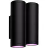 Philips Hue Appear Applique Murale White and Color Noir Lot de 2
