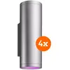 Philips Hue Appear Applique Murale White and Color Inox Lot de 4