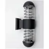 Applique Murale led IP44 Double Faisceau Verre Argenté E27 Silumen