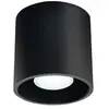 Sollux - Plafonnier Noir pour Ampoule GU10 - silamp