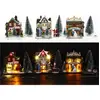 Village de Noël Lumineux LED set de 3 maisons et accessoires -  SILUME...