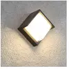 SILUMEN Applique Murale LED 15W Noire Carrée IP65 avec cache - Blanc N...