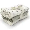 Babyshower Lot de 3 langes Olive Bloom (70 x 70 cm)