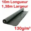 Toile de paillage tissée professionnelle 130g/m2 - Vert - Largeur 138m...