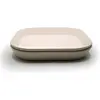 Mushie Lot de 2 assiettes carrées Ivory