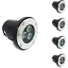 SILAMP Spot led Encastrable Extérieur IP65 220V Sol 3W 80° (Lot de 5) -
