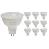 Ampoule led GU5.3 / MR16 12V 8W smd 80° (Pack de 10) - Blanc Chaud 2300K - 3500K Silamp